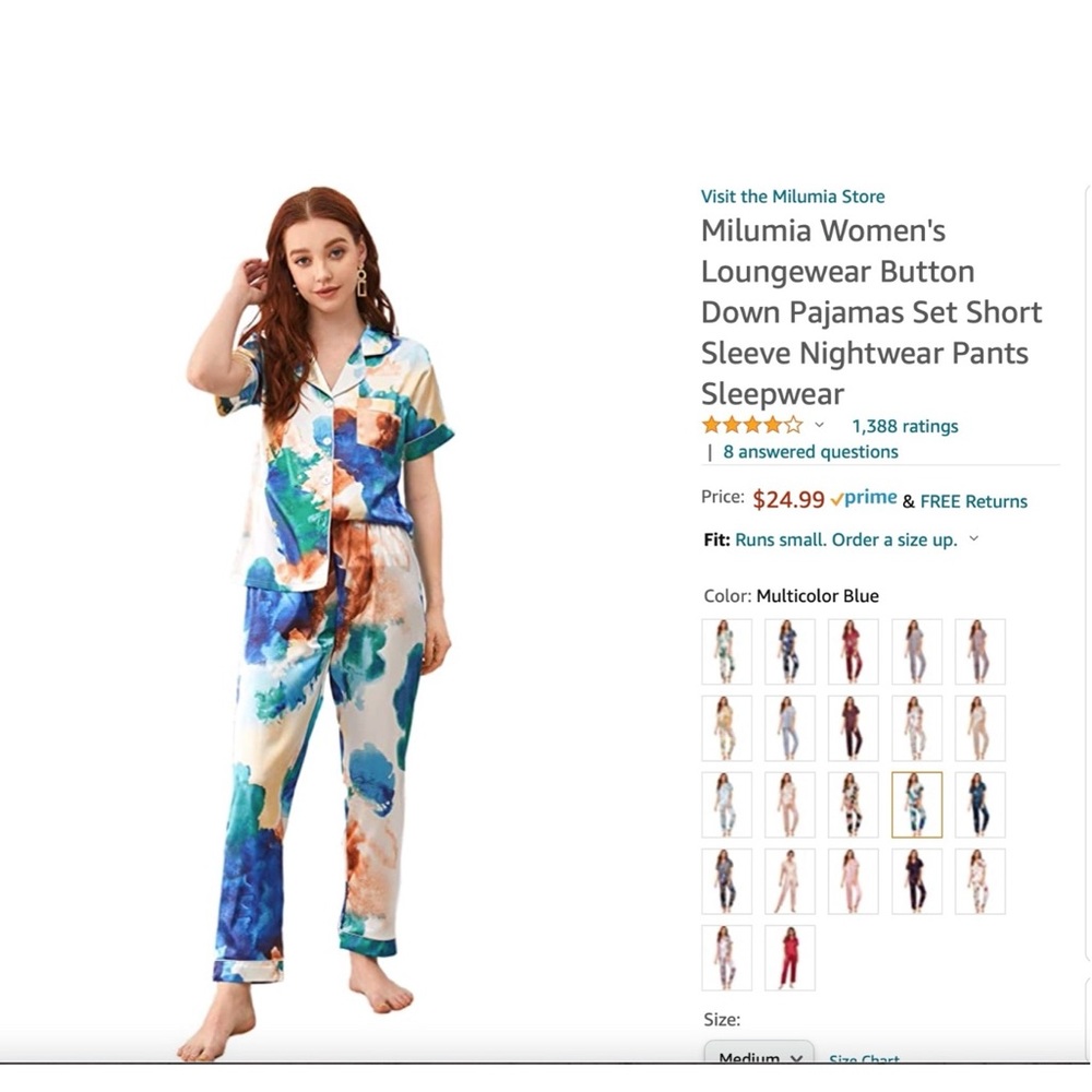 Women’s silk pajamas